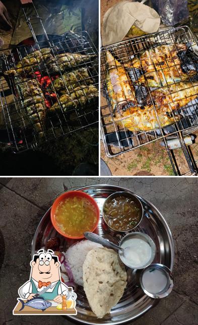 Grilled salmon at Anu Govind Holiday Home