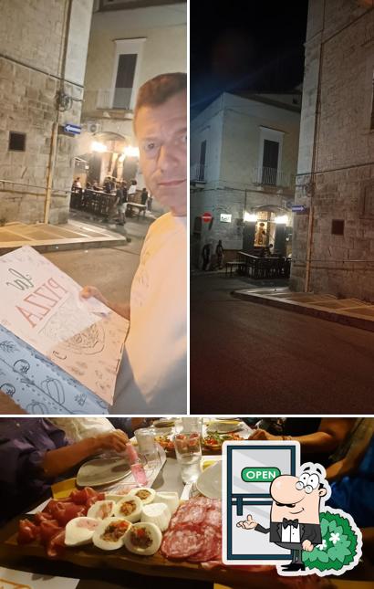 Tra le diverse cose da Il Gatto E La Volpe Pizzeria Ruvo di Puglia si possono trovare la esterno e cibo