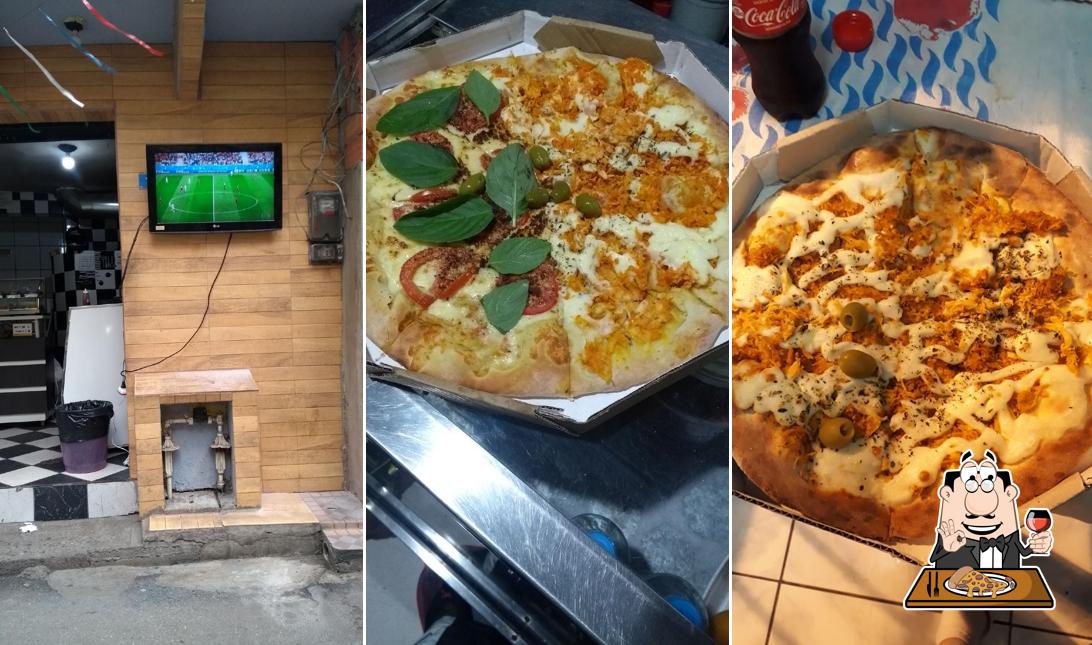 Escolha pizza no Pizzaria Do Geleia