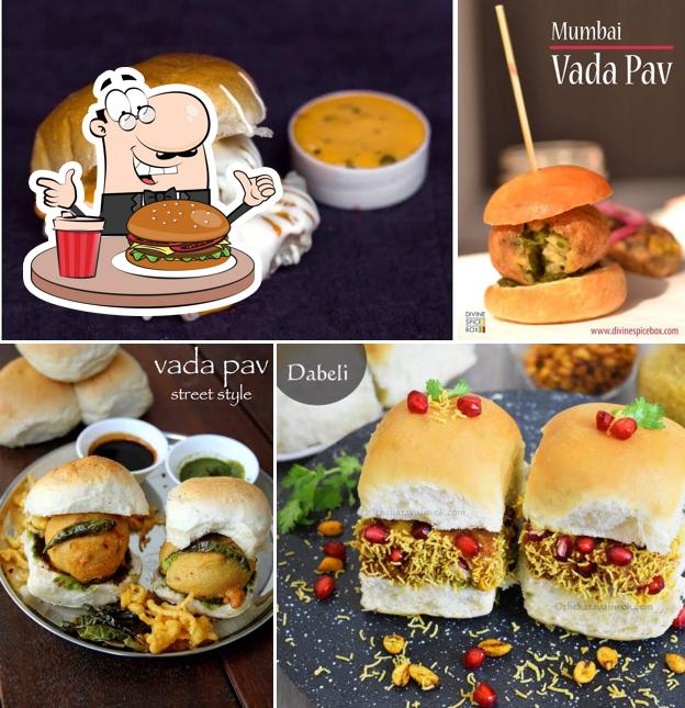 Get a burger at Jay Ganesh Vadapav Senter