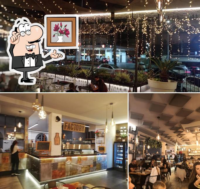 Gli interni di 380 gradi officine della pizza