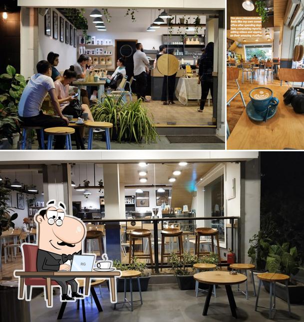 Check out how Blue Tokai Coffee Roasters Deer Park looks inside