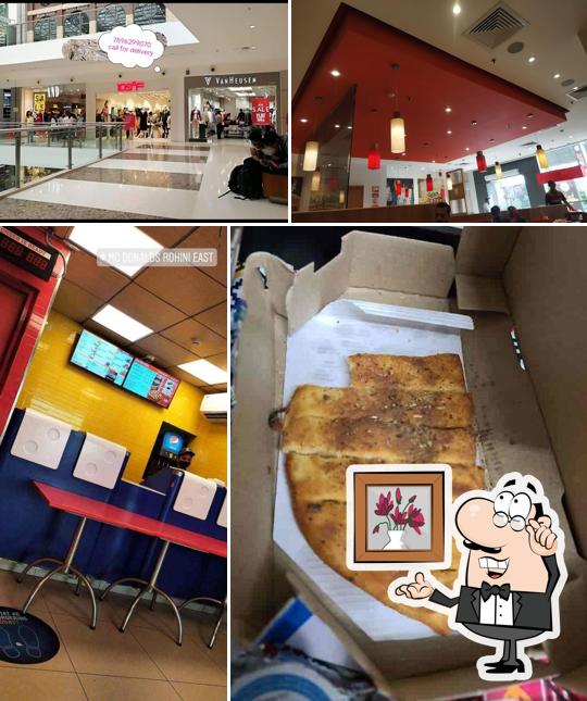 The interior of Domino's Pizza Rohini, New Delhi