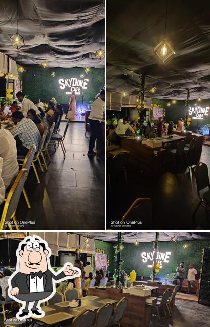 The interior of SkyDine cafe by BL PALACE Food Café In Pachora Food cafe in Jalgaon family restaurant in Jalgaon