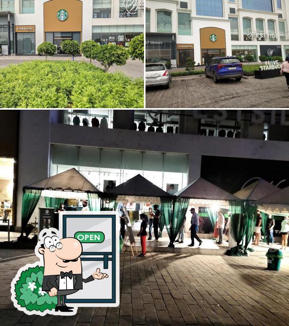 Check out how Starbucks looks outside