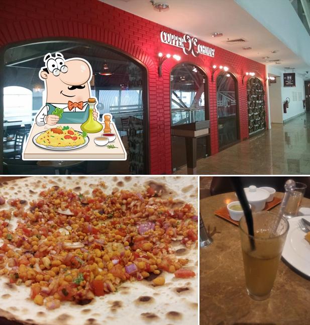 Among different things one can find food and beverage at Copper Chimney