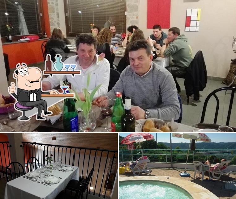 Gli interni di Osteria Langhet