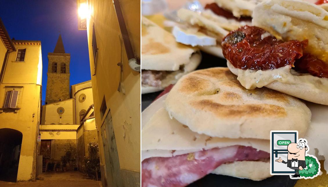La foto della esterno e cibo di Le Capre Matte