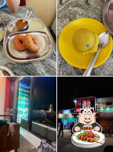 The photo of food and exterior at Hotel shrinivas