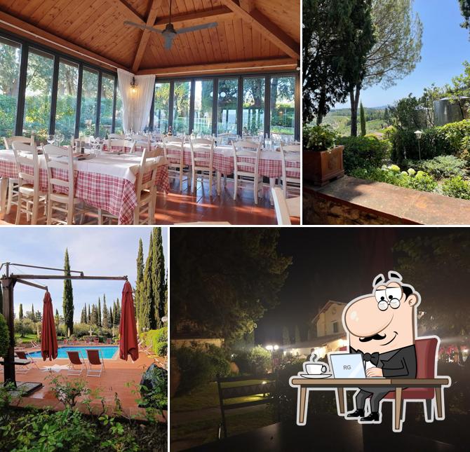 Gli interni di Trattoria dal Contadino