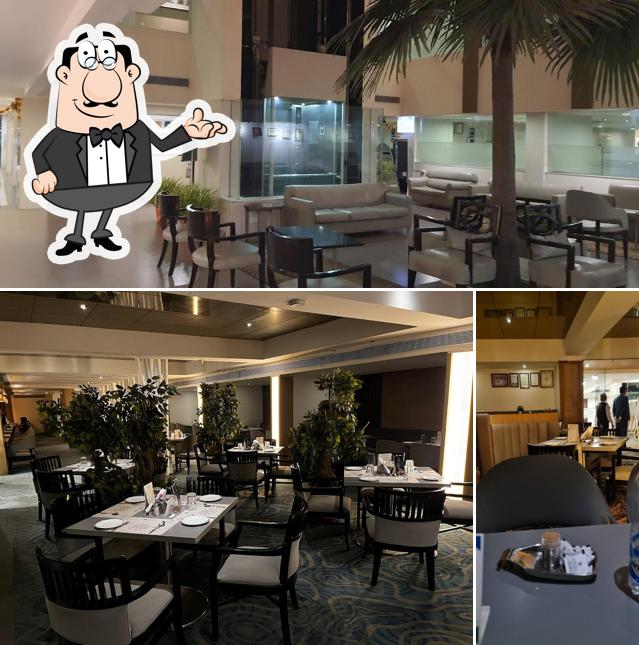 This is the photo showing interior and beverage at Blue Fox
