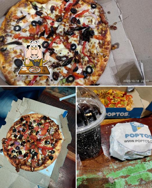 Pick pizza at POPTOS (MARUTI SOLARIS MALL)
