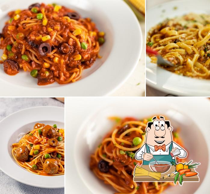 Esparguete à bolonhesa em Barbaresco express pinda