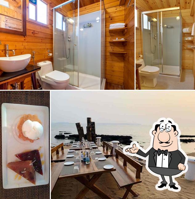 Take a seat at one of the tables at Bay 15