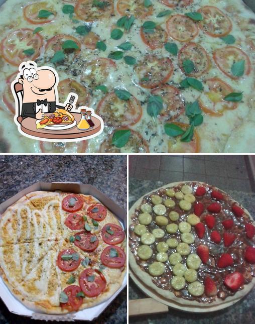 Escolha pizza no Pizzaria Sabor do orégano