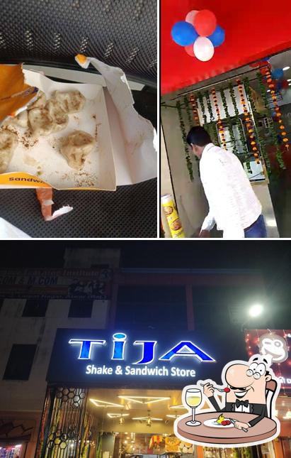 The photo of food and exterior at Tija