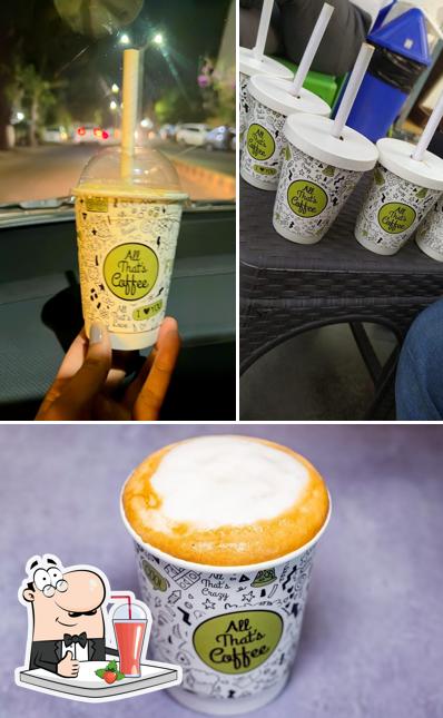 Enjoy a drink at All That's Coffee