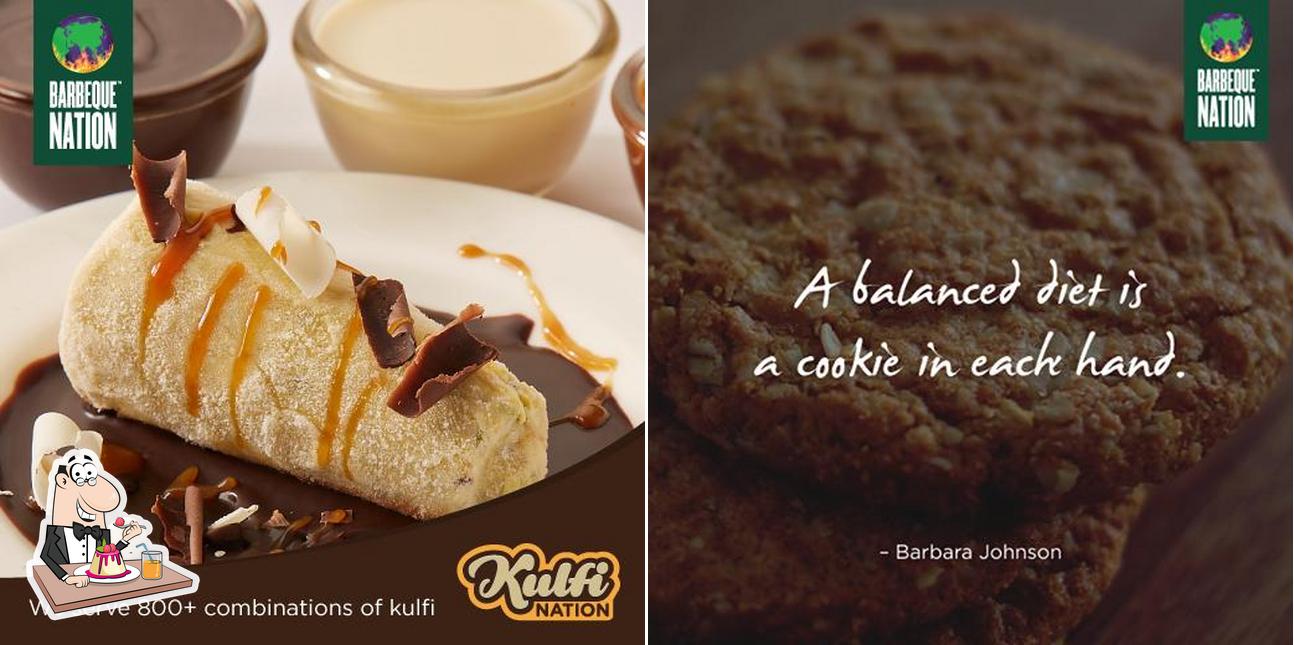 Barbeque Nation Vizag provides a variety of desserts
