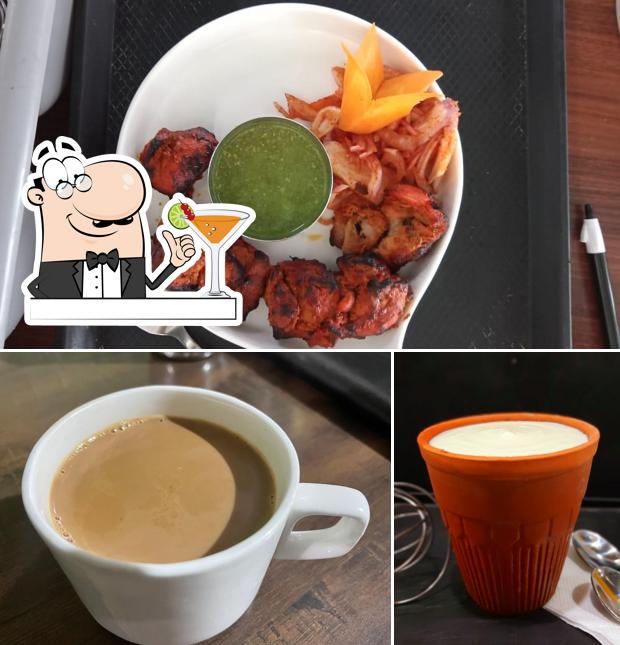 The restaurant's drink and food