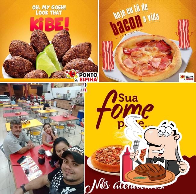 Experimente pratos de carne no Ponto Da Esfiha Vila Rezende