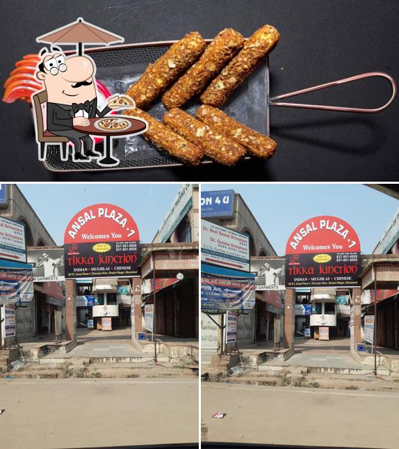 The picture of exterior and food at Tikka Junction