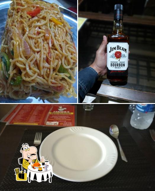 The restaurant's food and alcohol