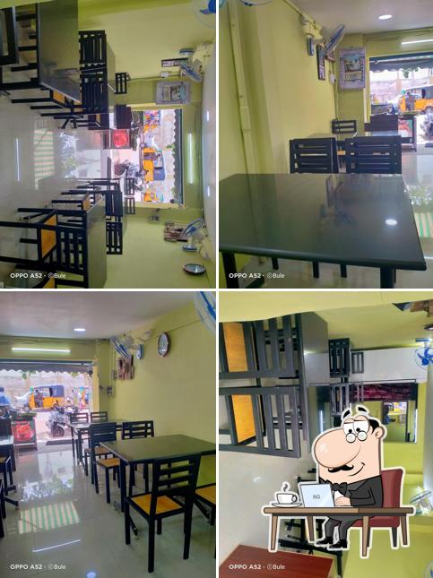 The interior of Koorai Kadai Biriyani