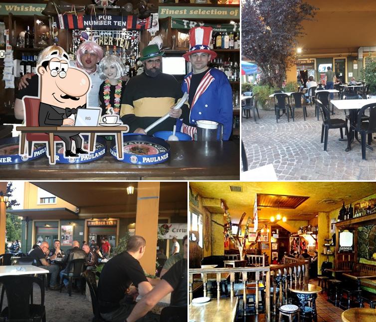 Gli interni di Pub Number Ten