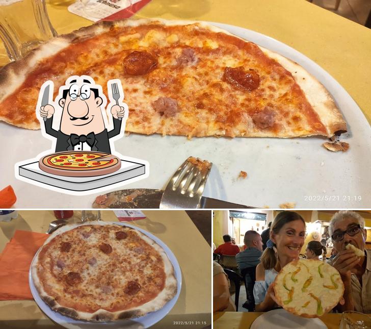 A Pizzeria Falco Matto, puoi provare una bella pizza
