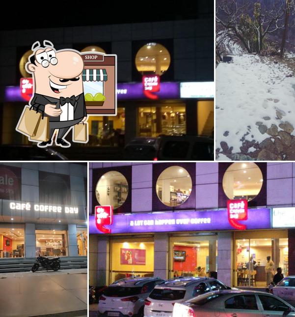 The exterior of Cafe Coffee Day