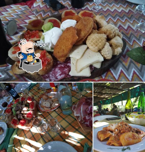 Guarda la foto che mostra la cibo e tavolo da pranzo di Hotel Ristorante Cinciallegra