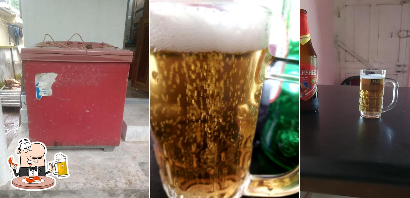 You can get a pint of light or dark beer