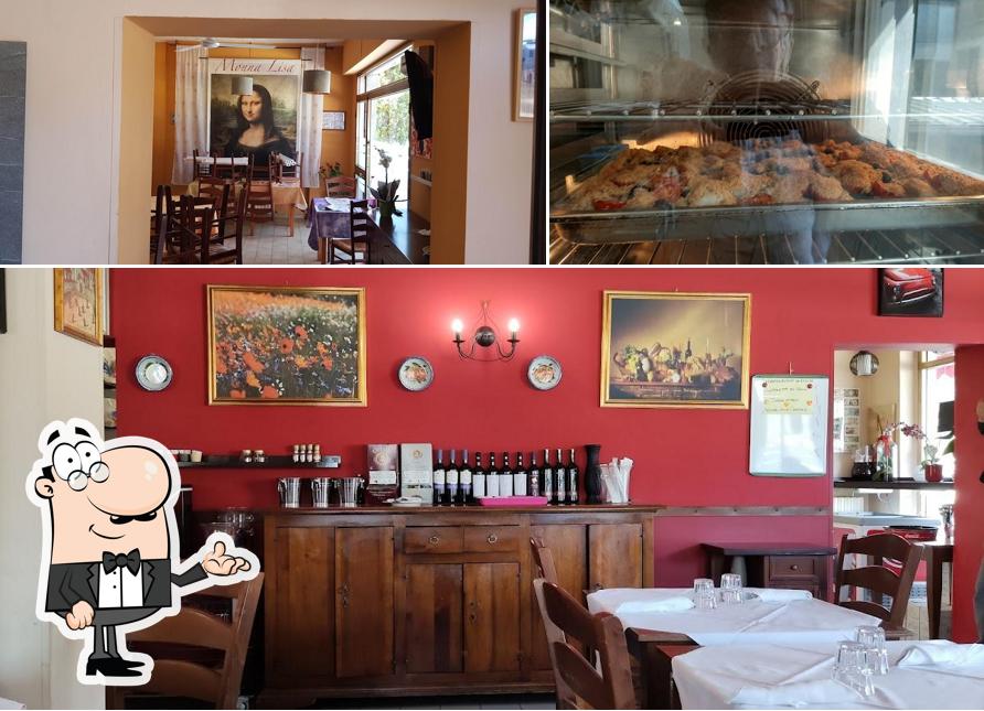 Tra le varie cose da Monna Lisa si possono trovare la interni e cibo