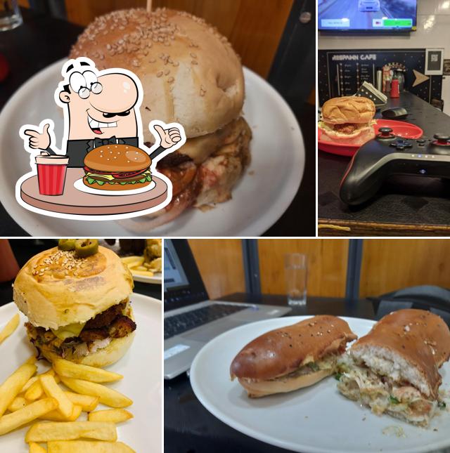Get a burger at Respawn Cafe