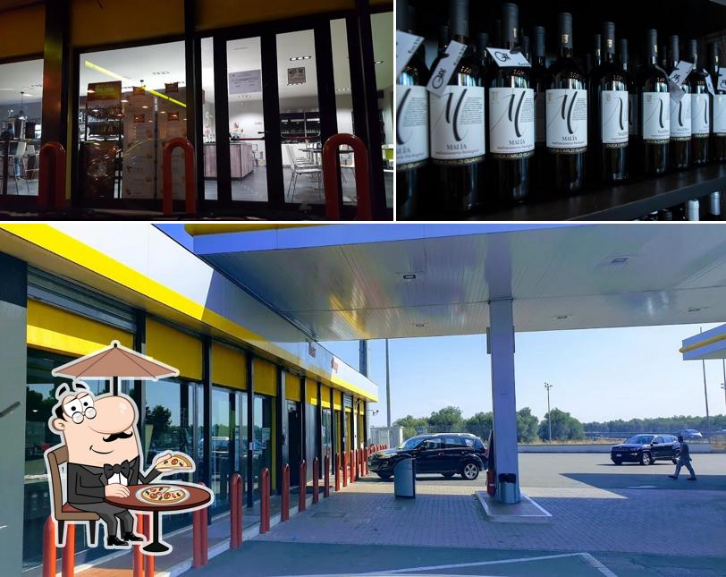 Stazione di servizio Eni sud si caratterizza per la esterno e cibo