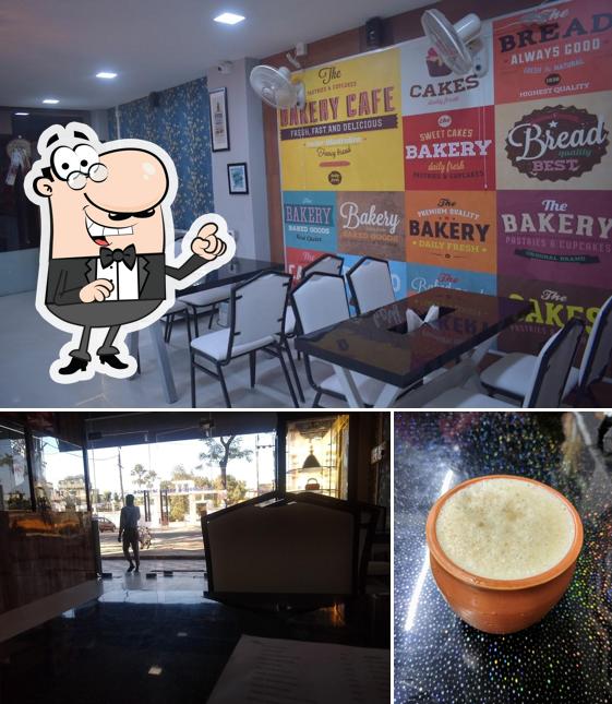 Take a look at the image displaying interior and beverage at Saffron Xpress