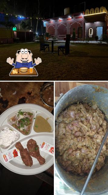 This is the image displaying food and interior at J.F.C.Jalwa Haweli