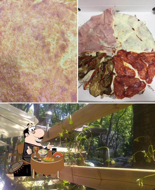 Dai un’occhiata alla foto che presenta la cibo e esterno di Pizzeria Cadore
