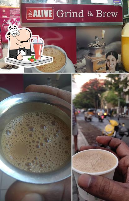 Enjoy a drink at Alive Coffee