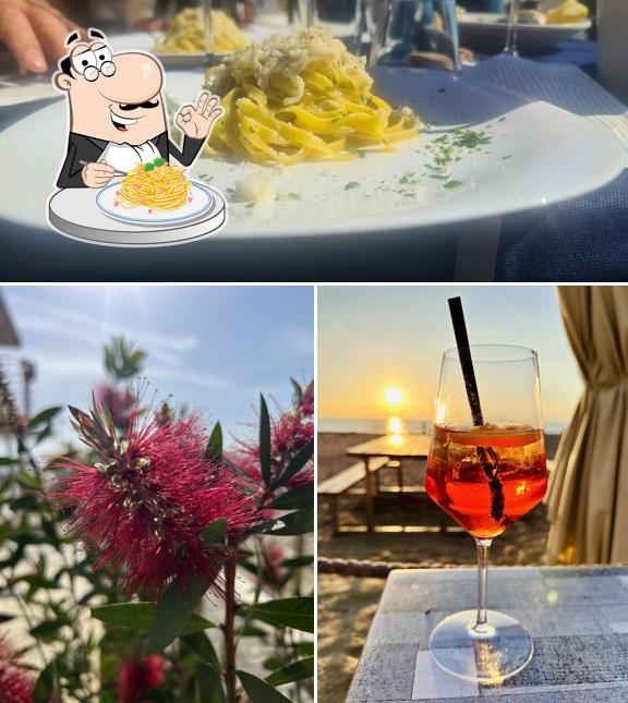 Spaghetti alla carbonara al Beach bar oasi del mare
