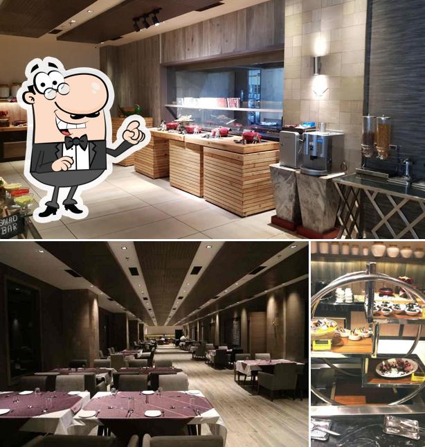 Take a seat at one of the tables at Cube Lounge