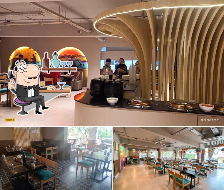 Take a seat at one of the tables at Desi Masala