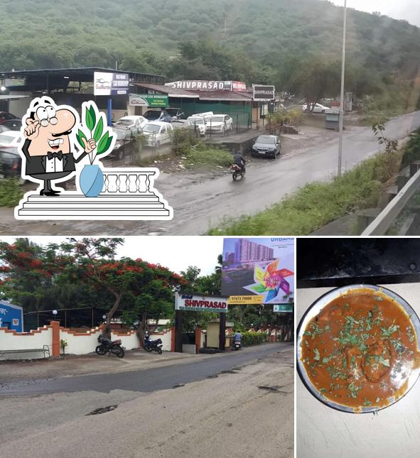 Take a look at the picture displaying exterior and food at Hotel Shivprasad