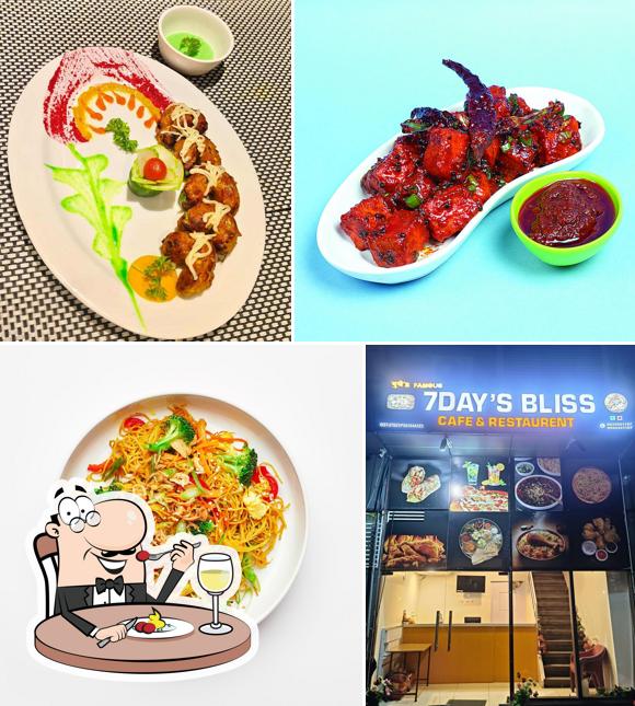 Meals at 7 Day's Bliss cafe and restaurant