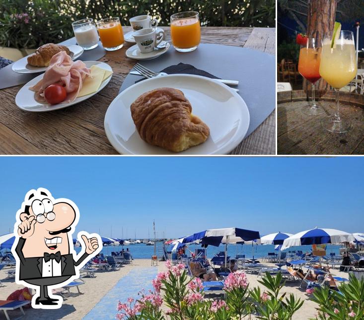 La immagine di interni e cibo da RISTORANTE LIDO B