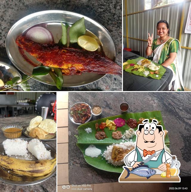Grilled salmon at VANITHA HOTEL