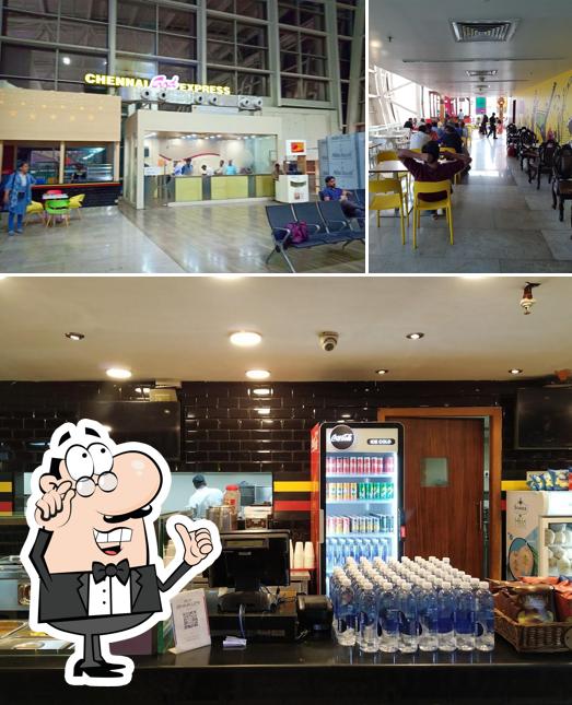 Take a seat at one of the tables at Chennai Food Express