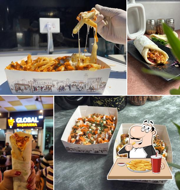 French fries at Global Shawarma