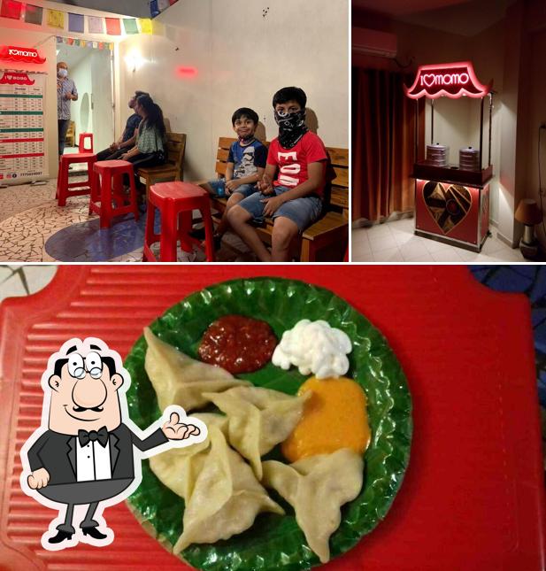 This is the picture showing interior and food at I love Momo