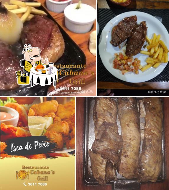 Comida em Cabanas Grill